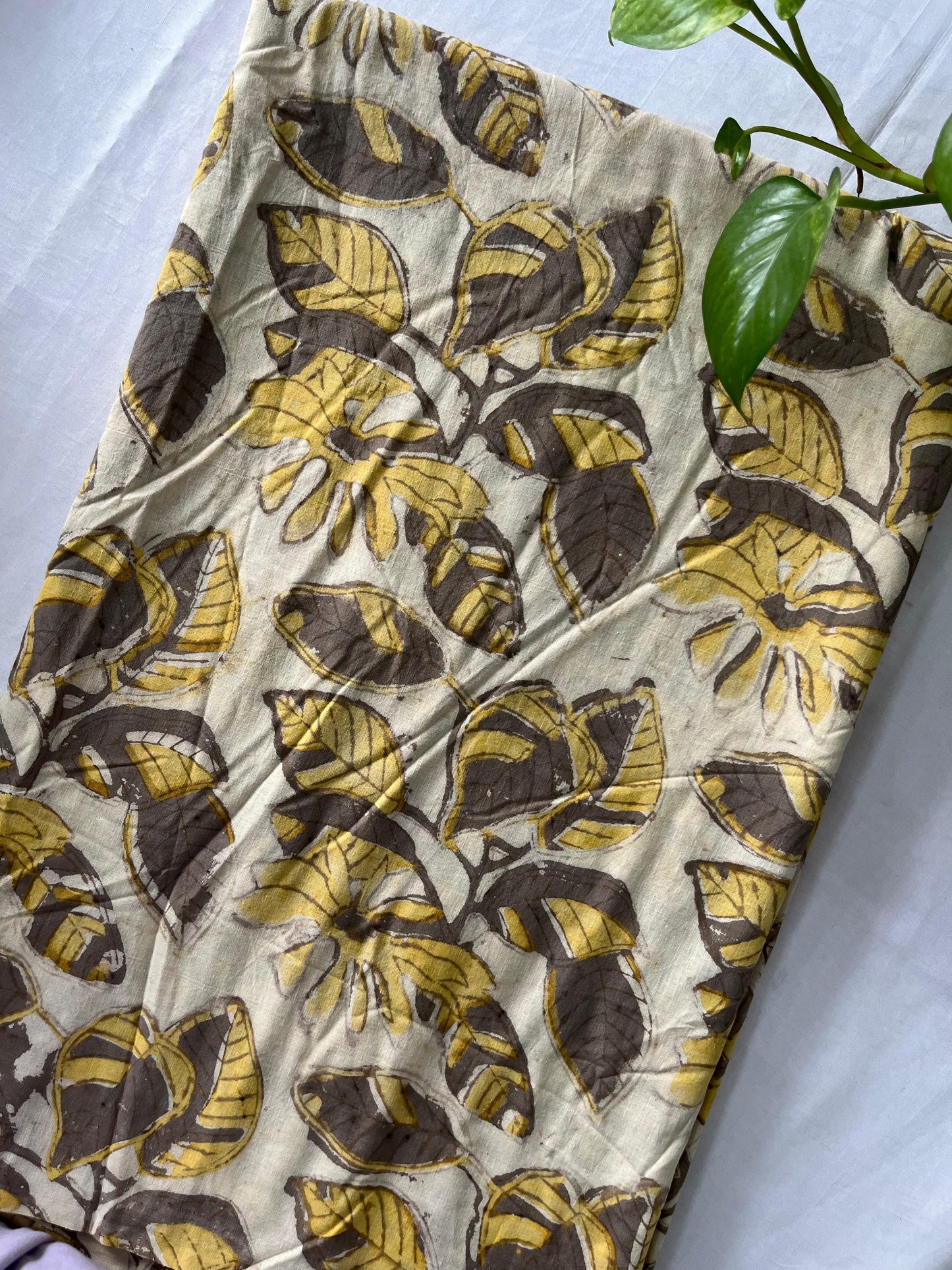 Block printed pure Cotton 1 Mtr. Blouse Piece/ running fabric