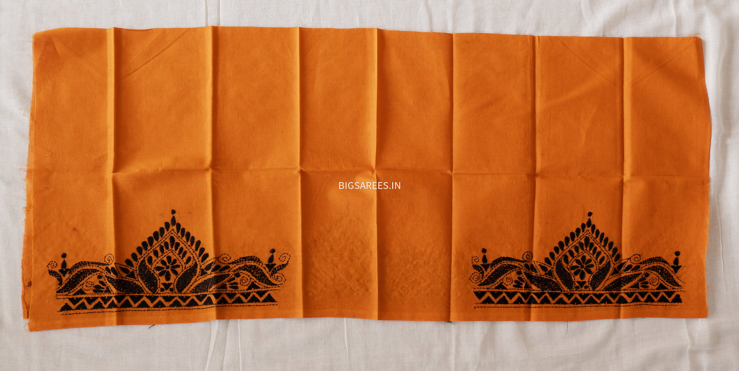 Kantha Hand Embroidered Pure Cotton Saree