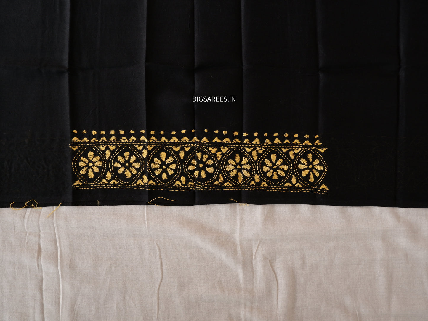 Kantha Hand Embroidered Pure Cotton Saree