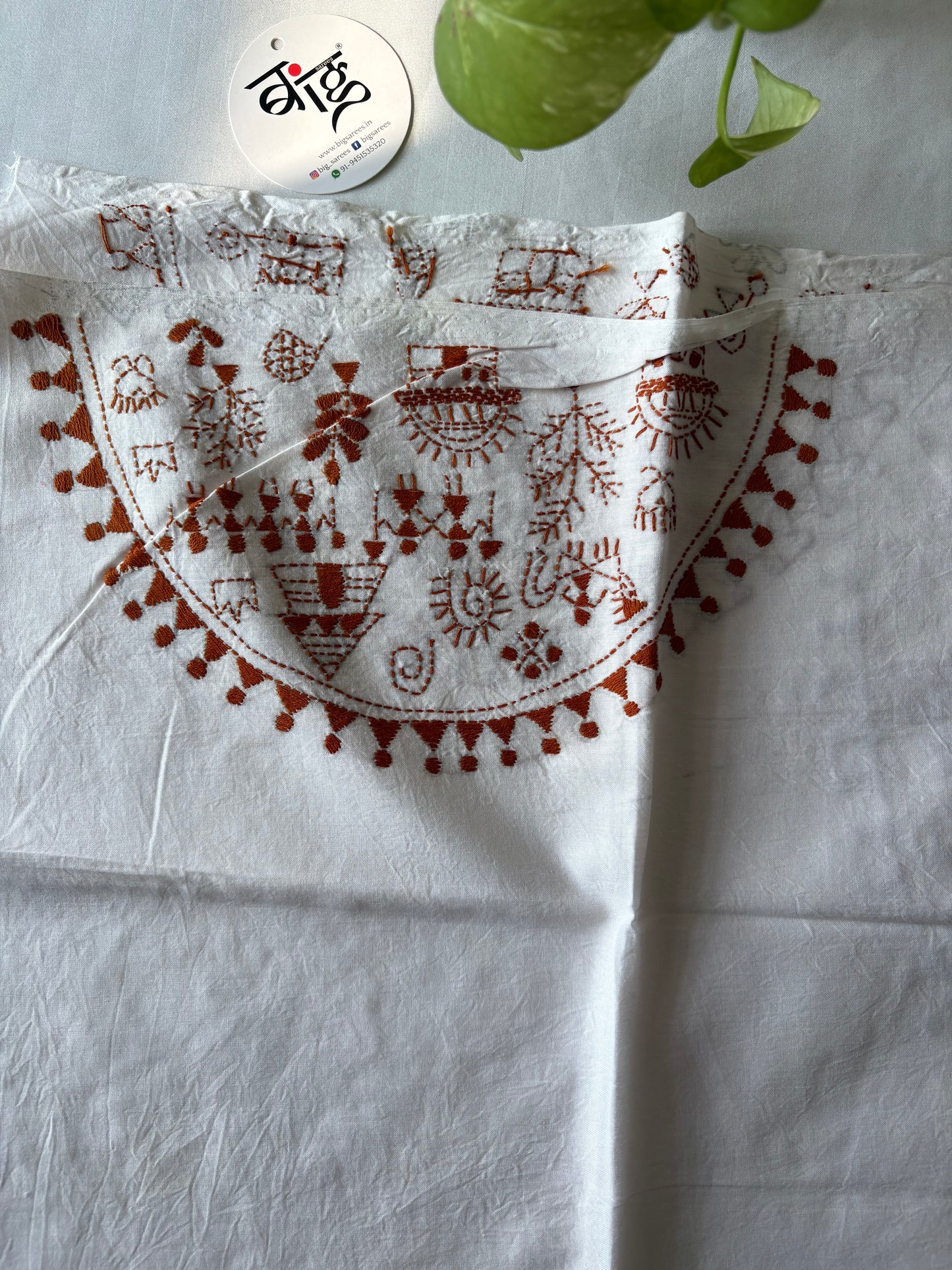 Kantha stitch Cotton Blouse Piece