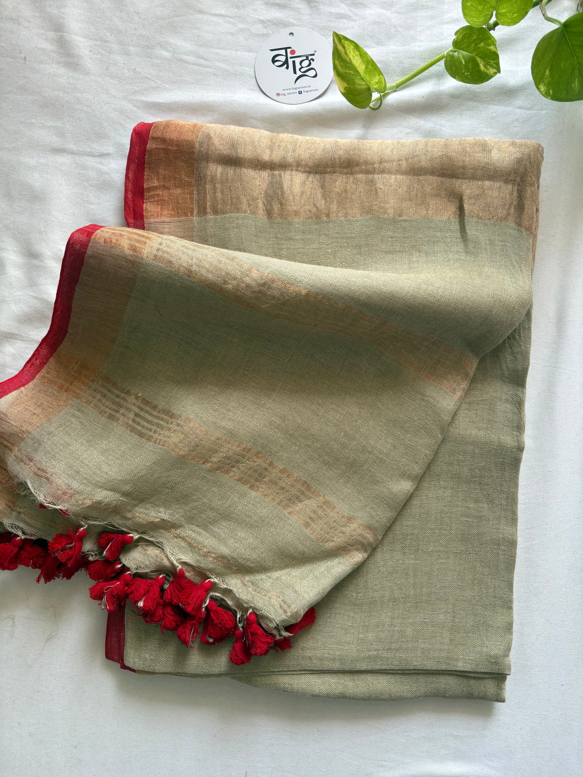 Pure Jayshree Linen Saree | Plain |