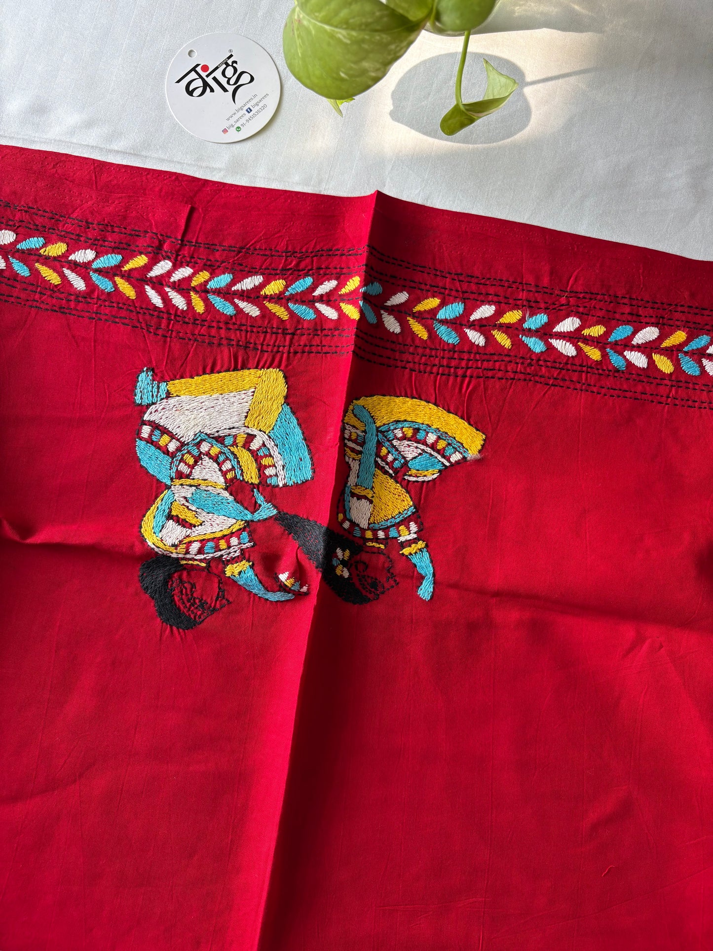 Kantha stitch Cotton Blouse Piece