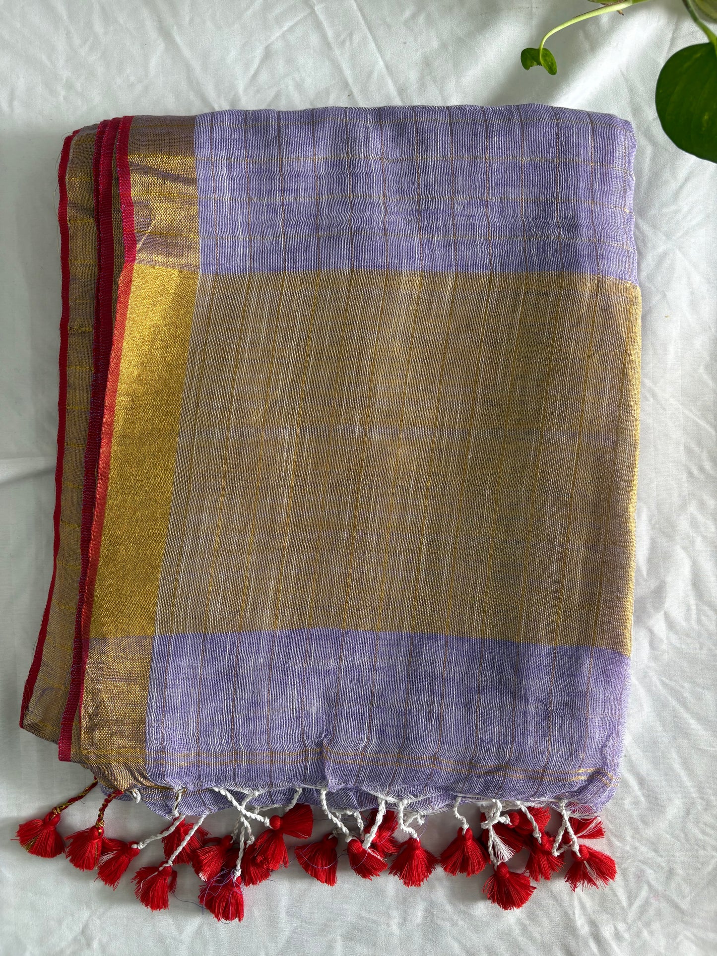 Pure Linen By Linen handloom Saree (handloom marked)