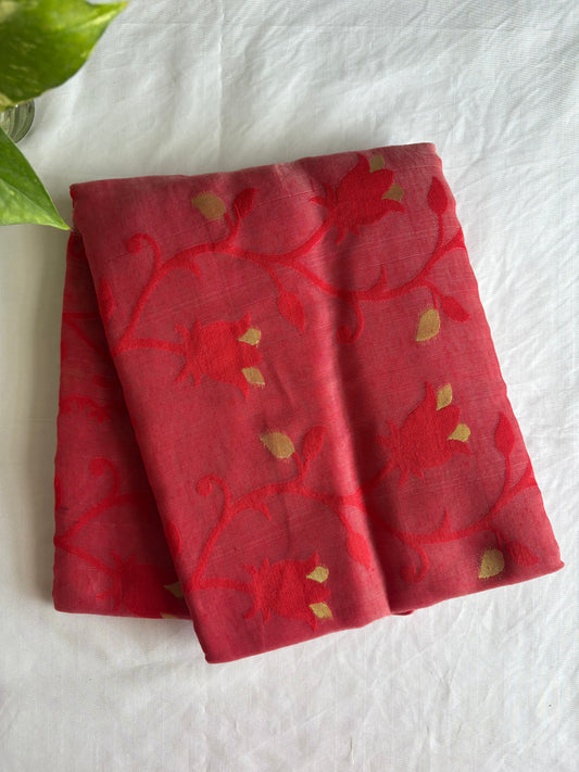 Red Soft Dhakai/Jamdani Saree