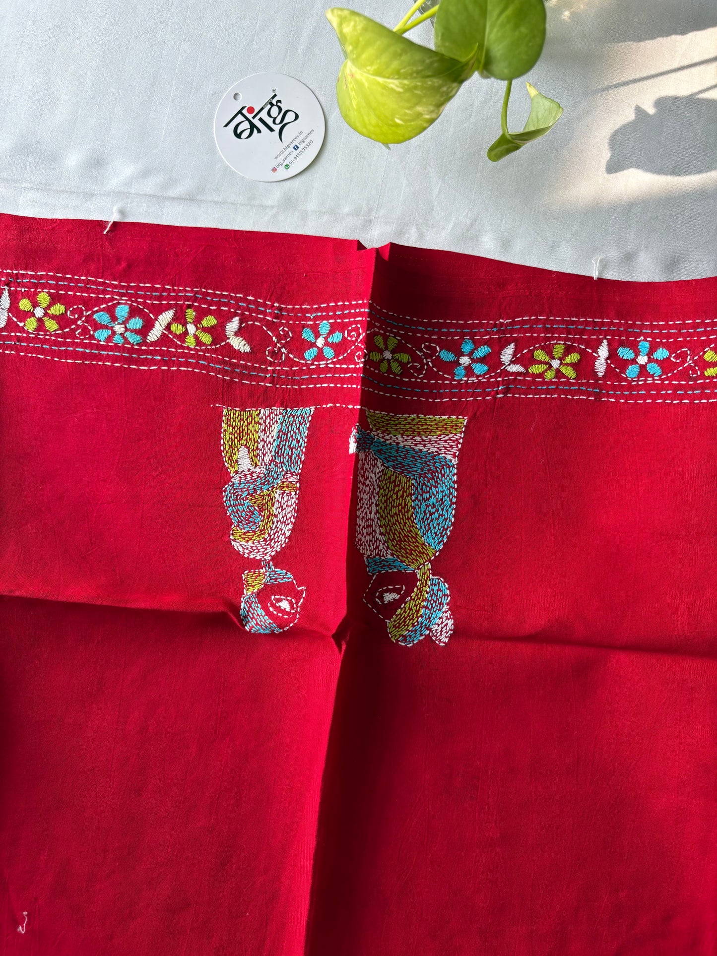 Kantha stitch Cotton Blouse Piece