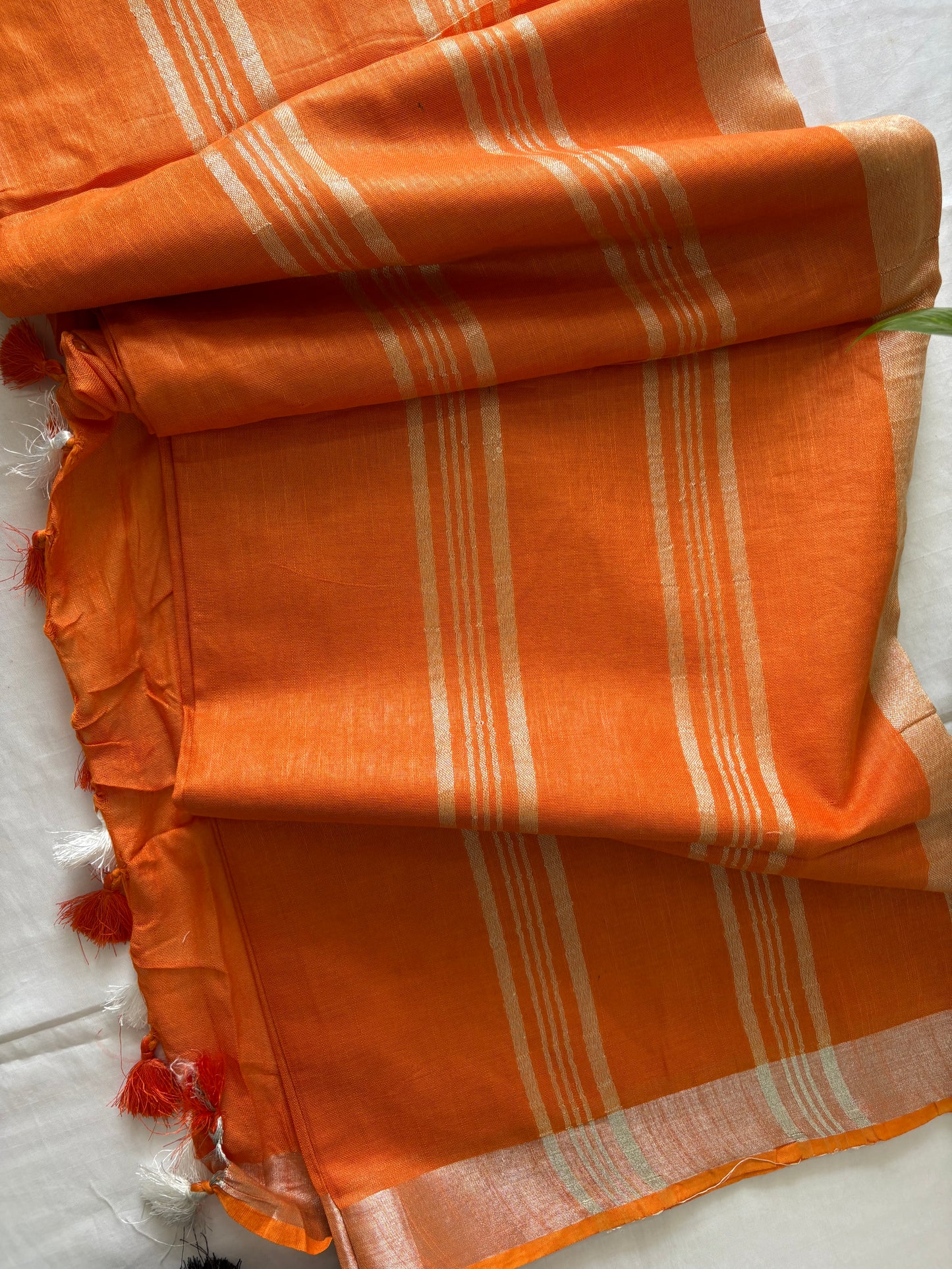 Cotton Linen Saree With running Blouse