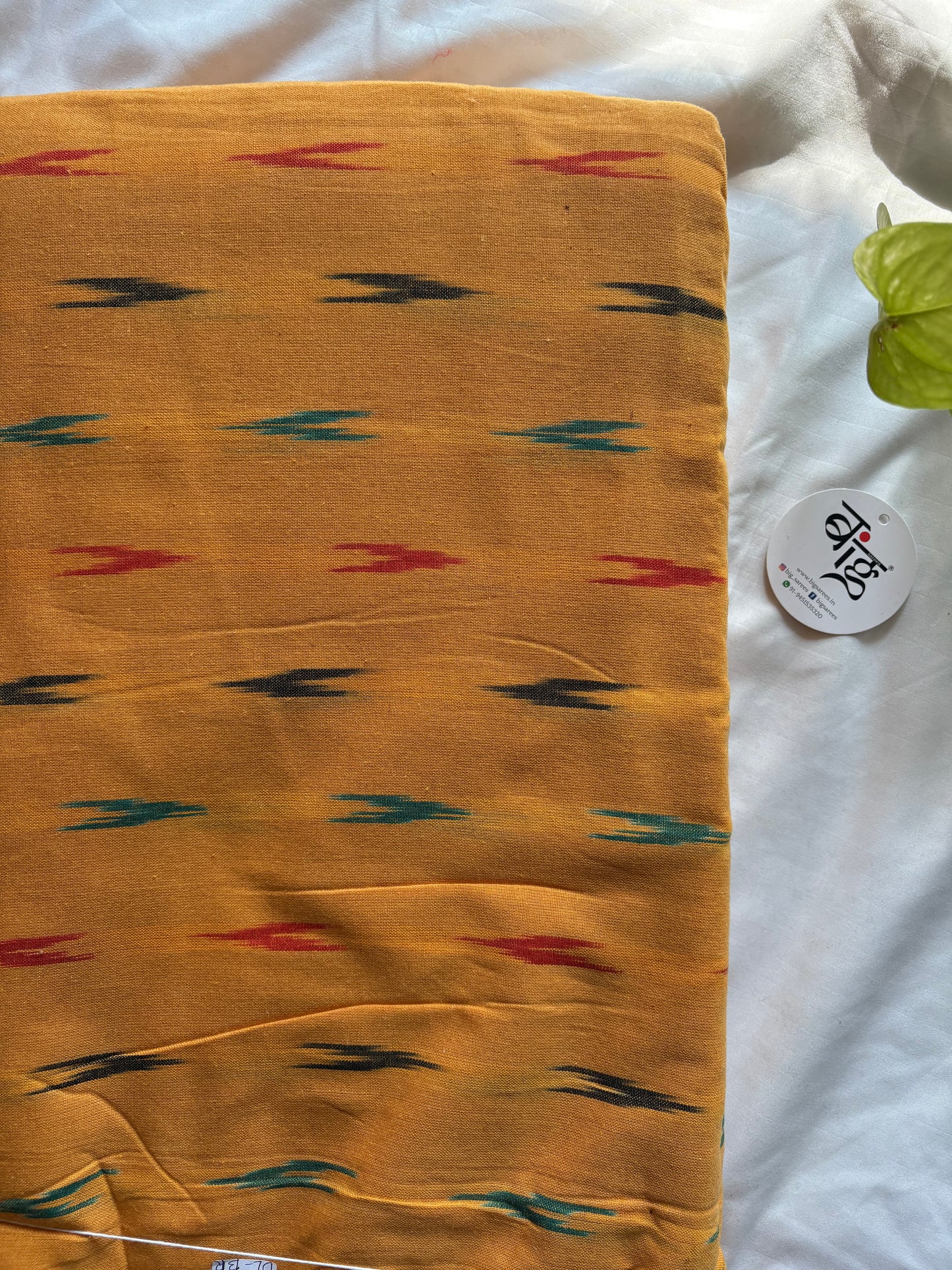 Ikkat woven pure Cotton running fabric