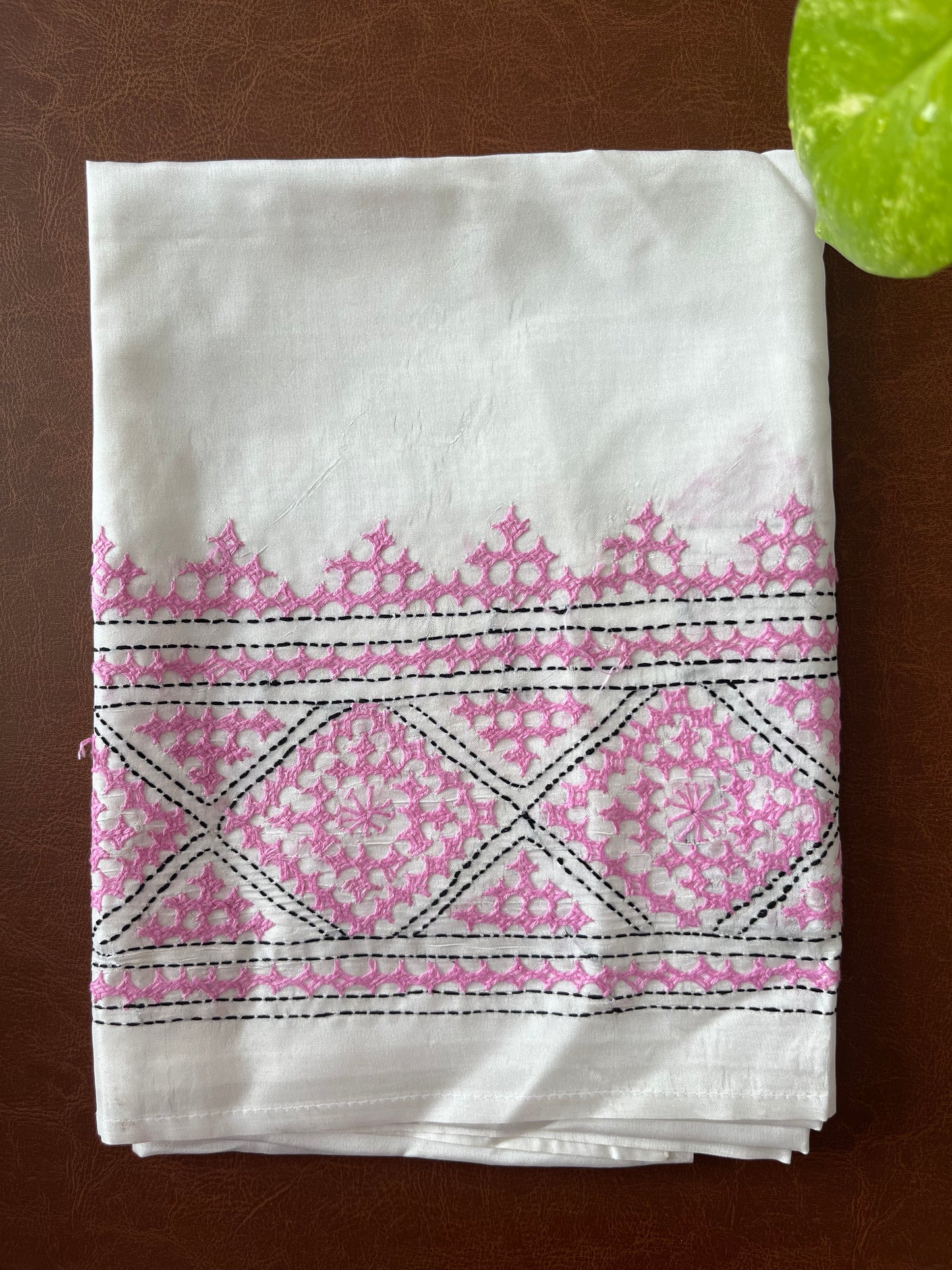 Gujrati work blouse pieces in art silk 1 mtr