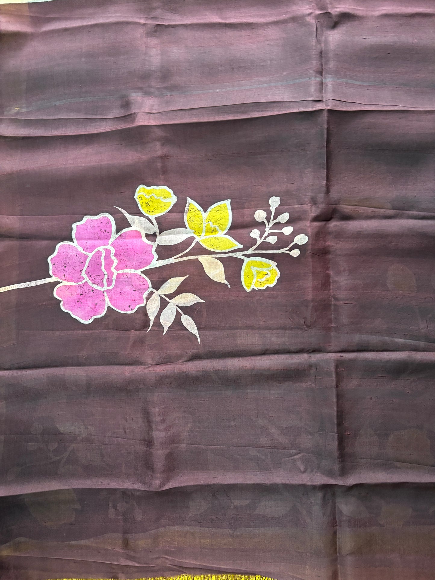 Hand-Painted Bishnupuri Silk Saree | Pure Silk | Silk Mark Certified