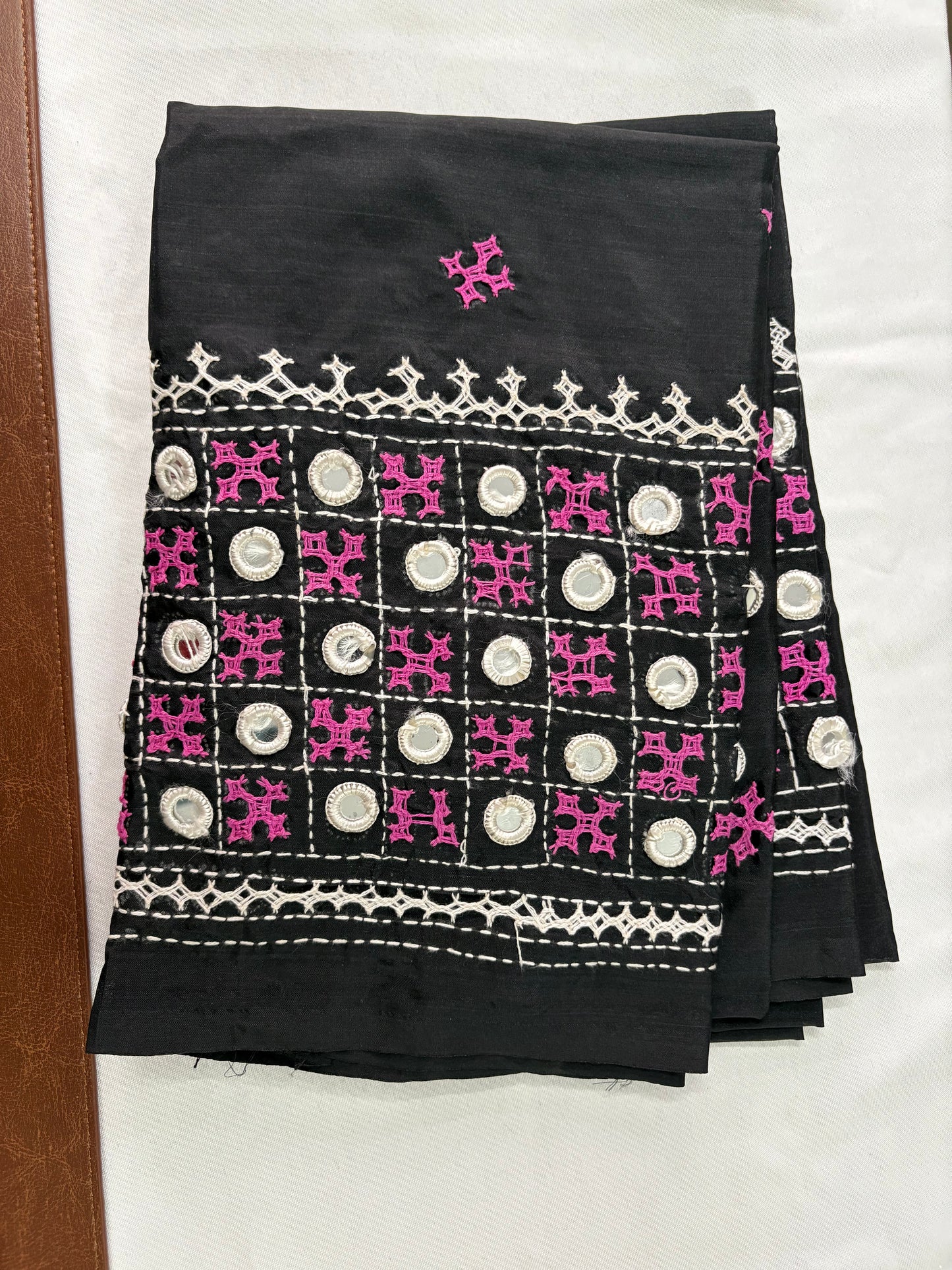 Gujrati work blouse pieces in art silk 1 mtr