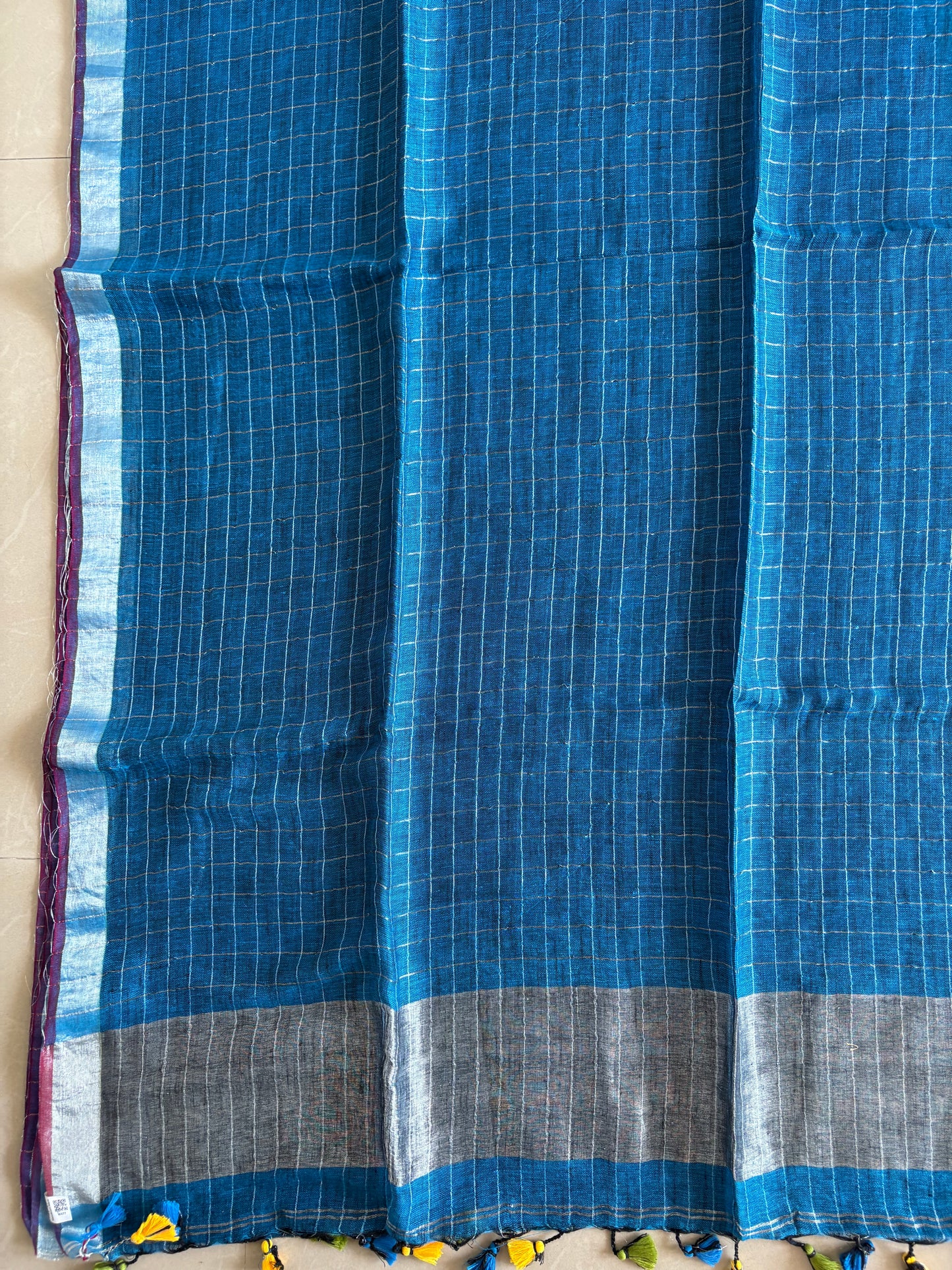 Pure Linen By Linen handloom Saree (handloom marked)