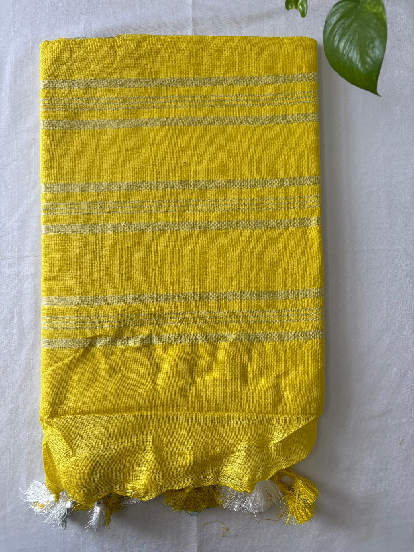 Cotton Linen Saree With running Blouse
