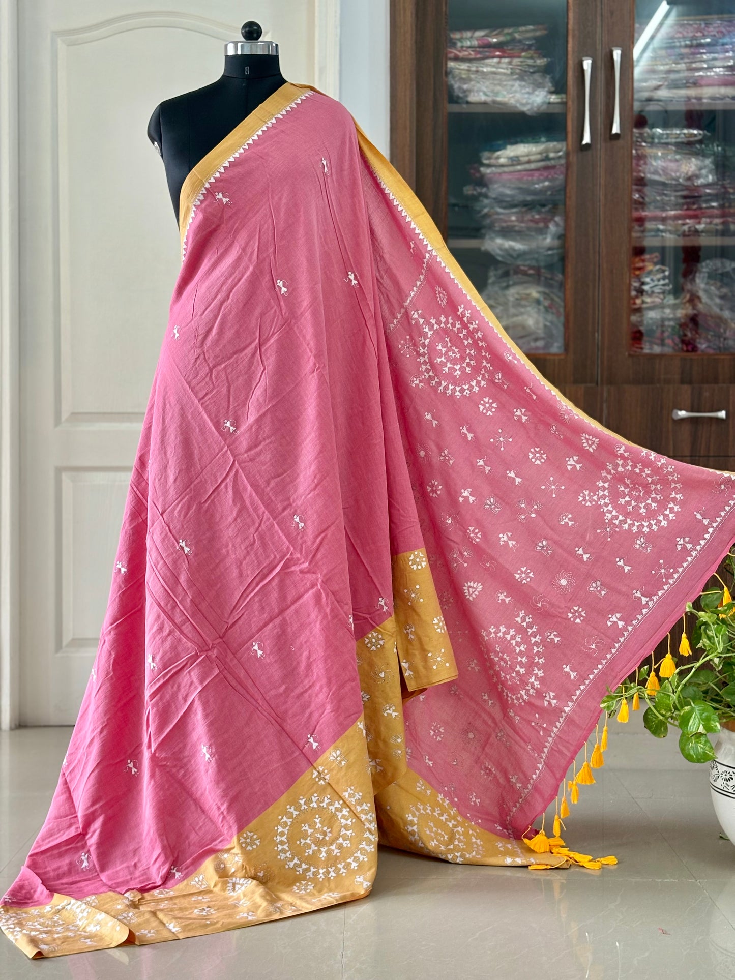 Kantha Hand Embroidered Pure Cotton Saree