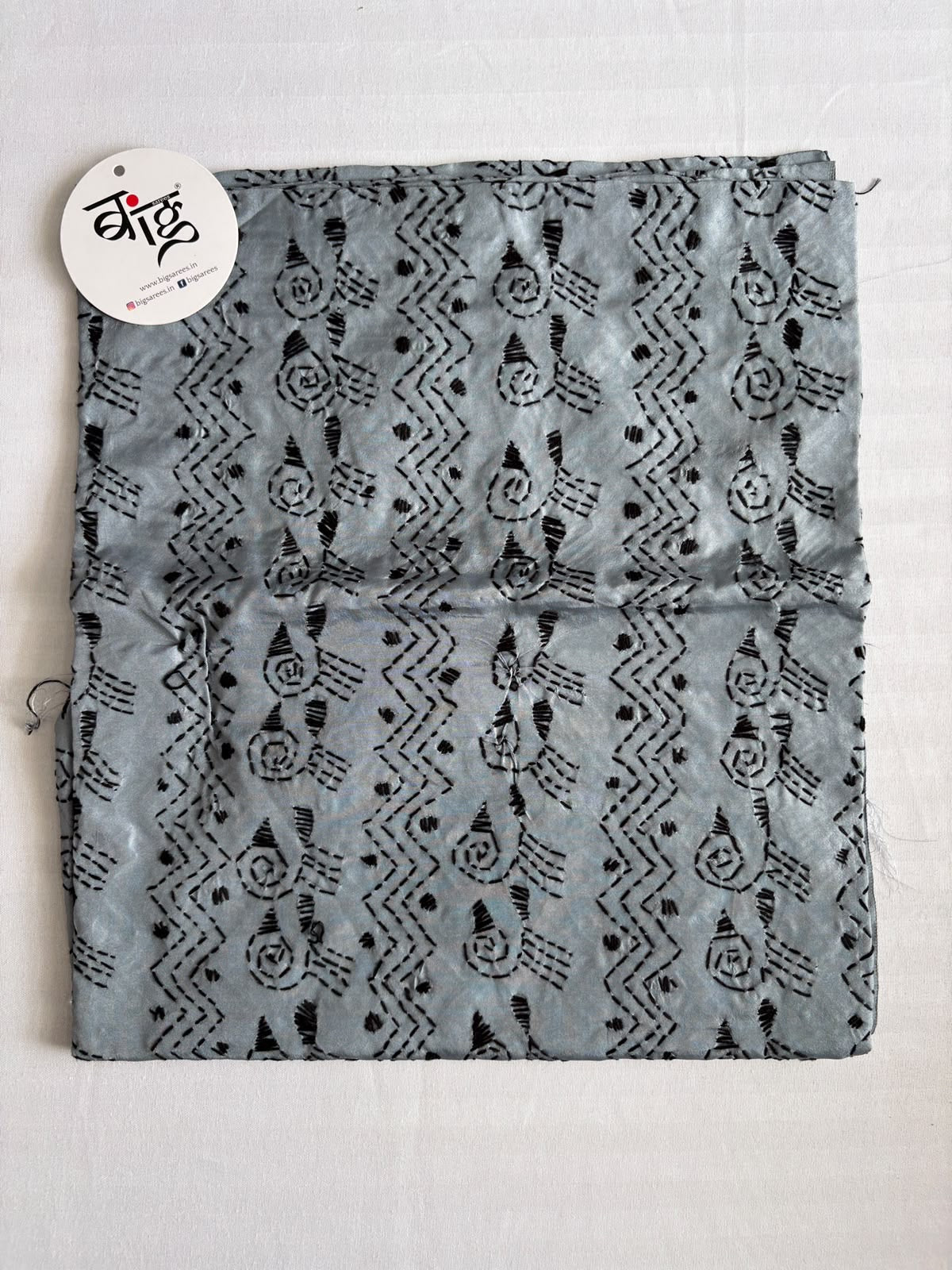 Kantha Stitch Art Silk Blouse Piece