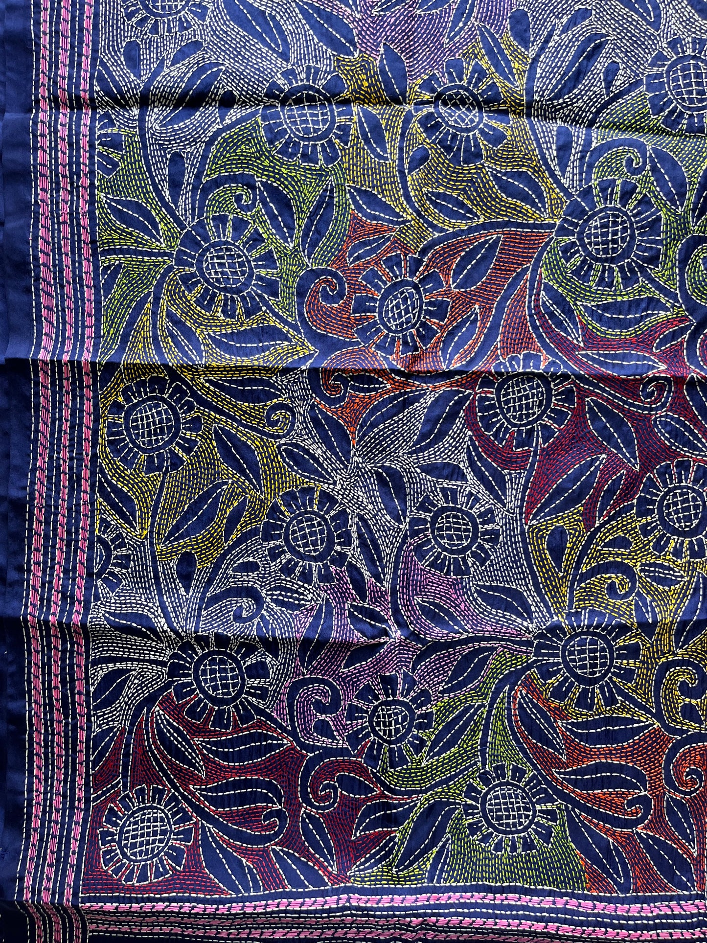 Kantha Art Silk Stole 22"
