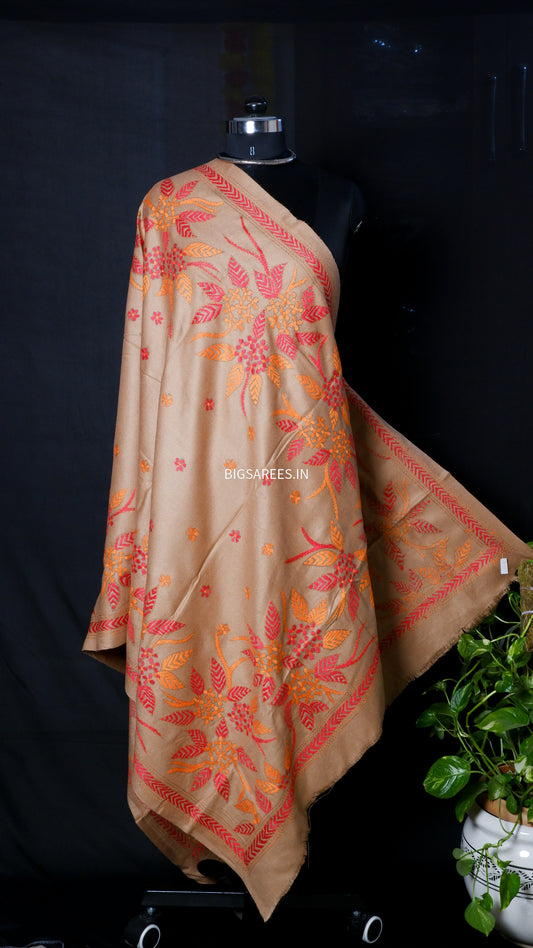 Kantha Hand Embroidered Warm Shawl
