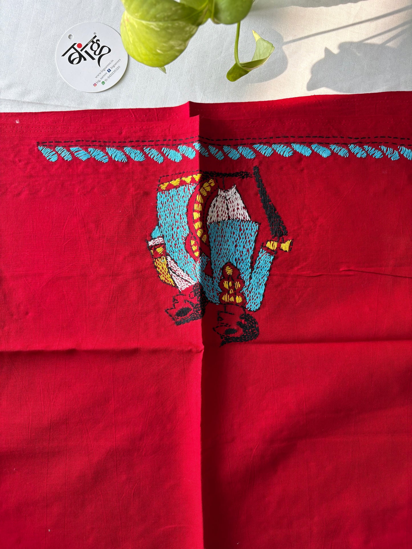 Kantha stitch Cotton Blouse Piece