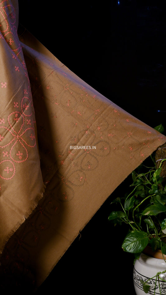 Kutchi work Hand Embroidered Woollen Shawl