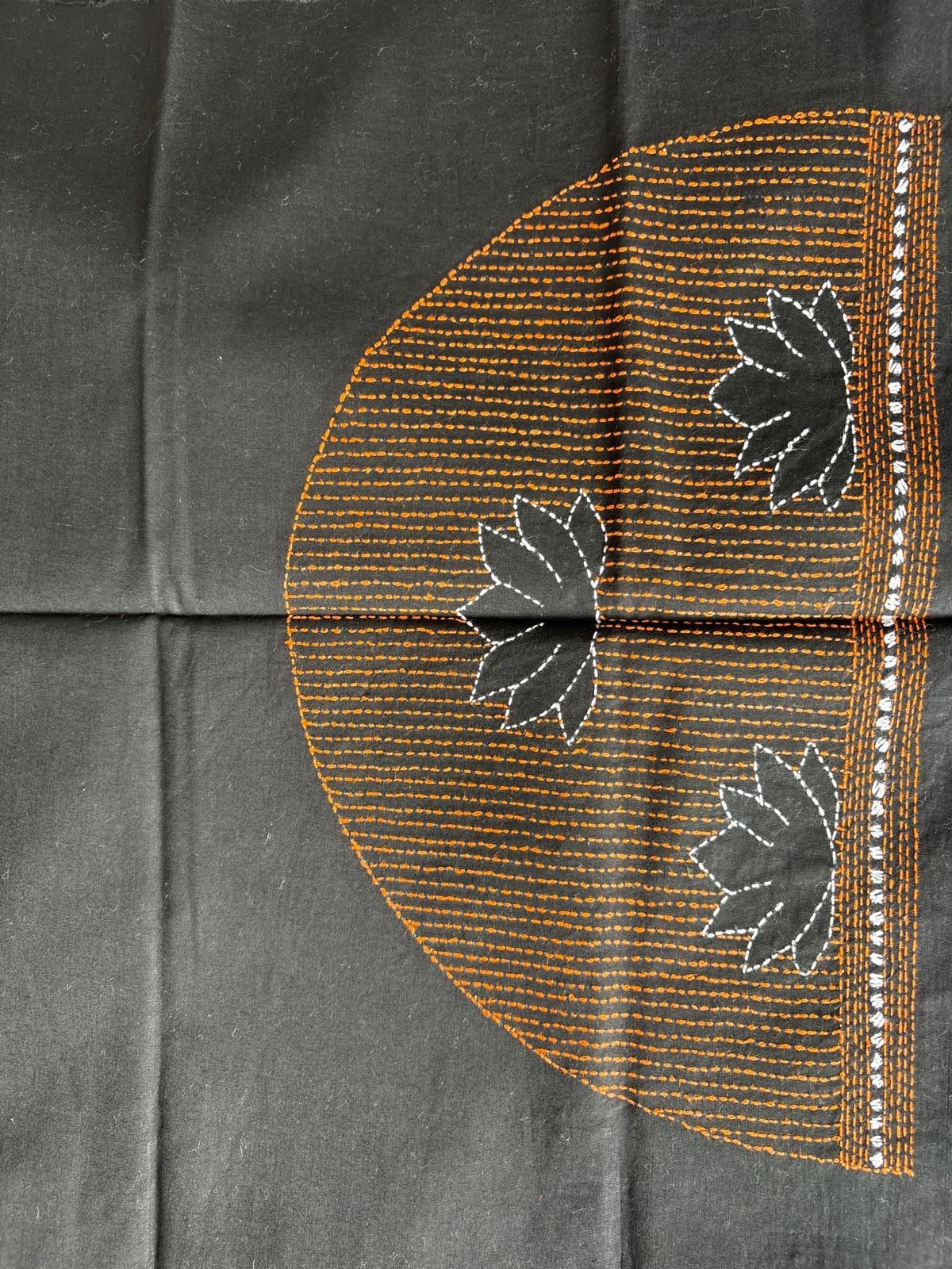 Kantha stitch pure Cotton Blouse Piece