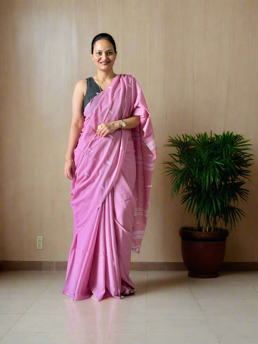 Handloom marked pure Mul Cotton Saree