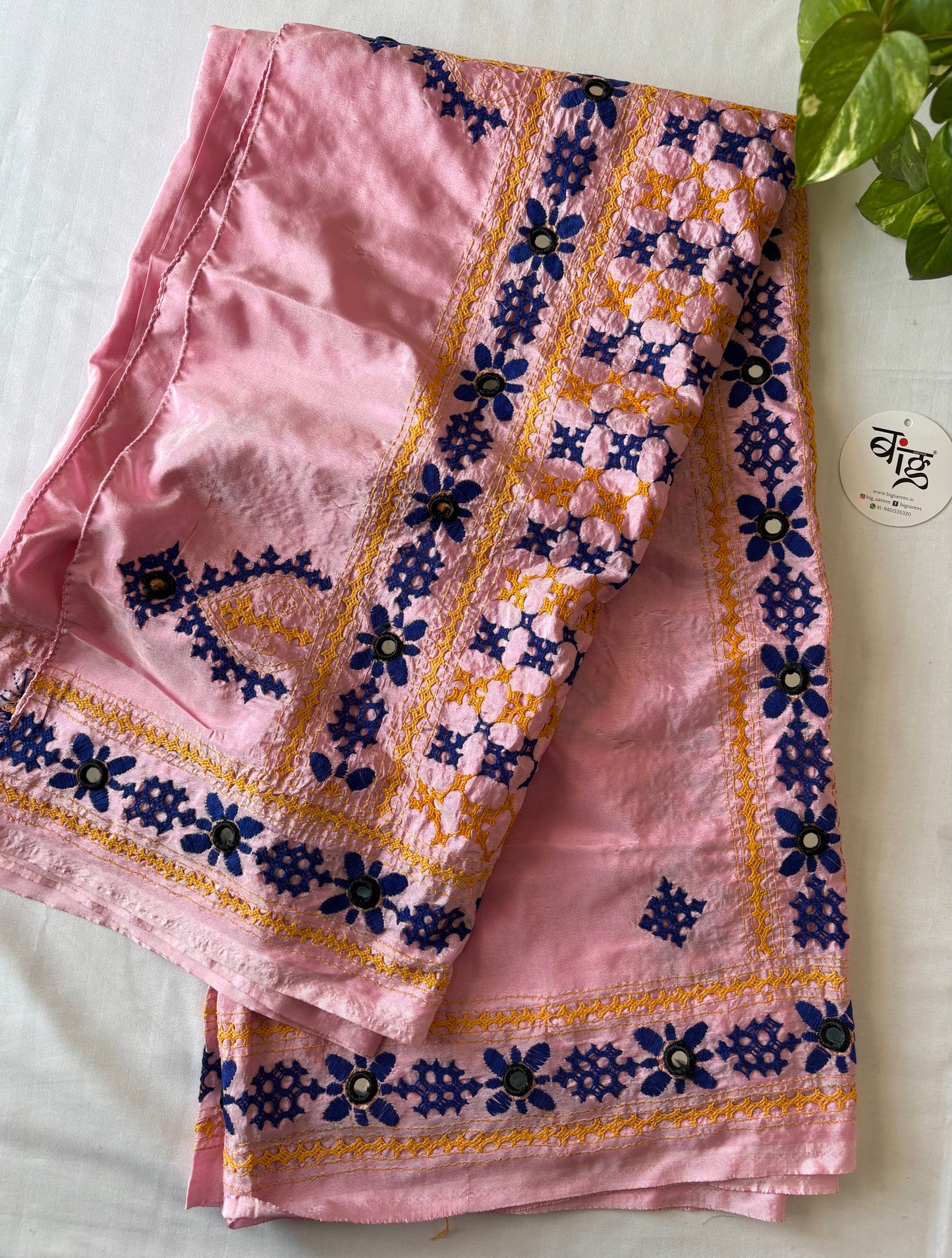 Kutchi work Silk Dupatta