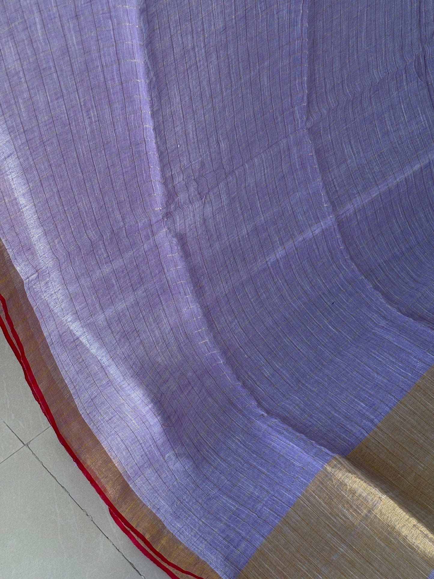 Pure Linen By Linen handloom Saree (handloom marked)