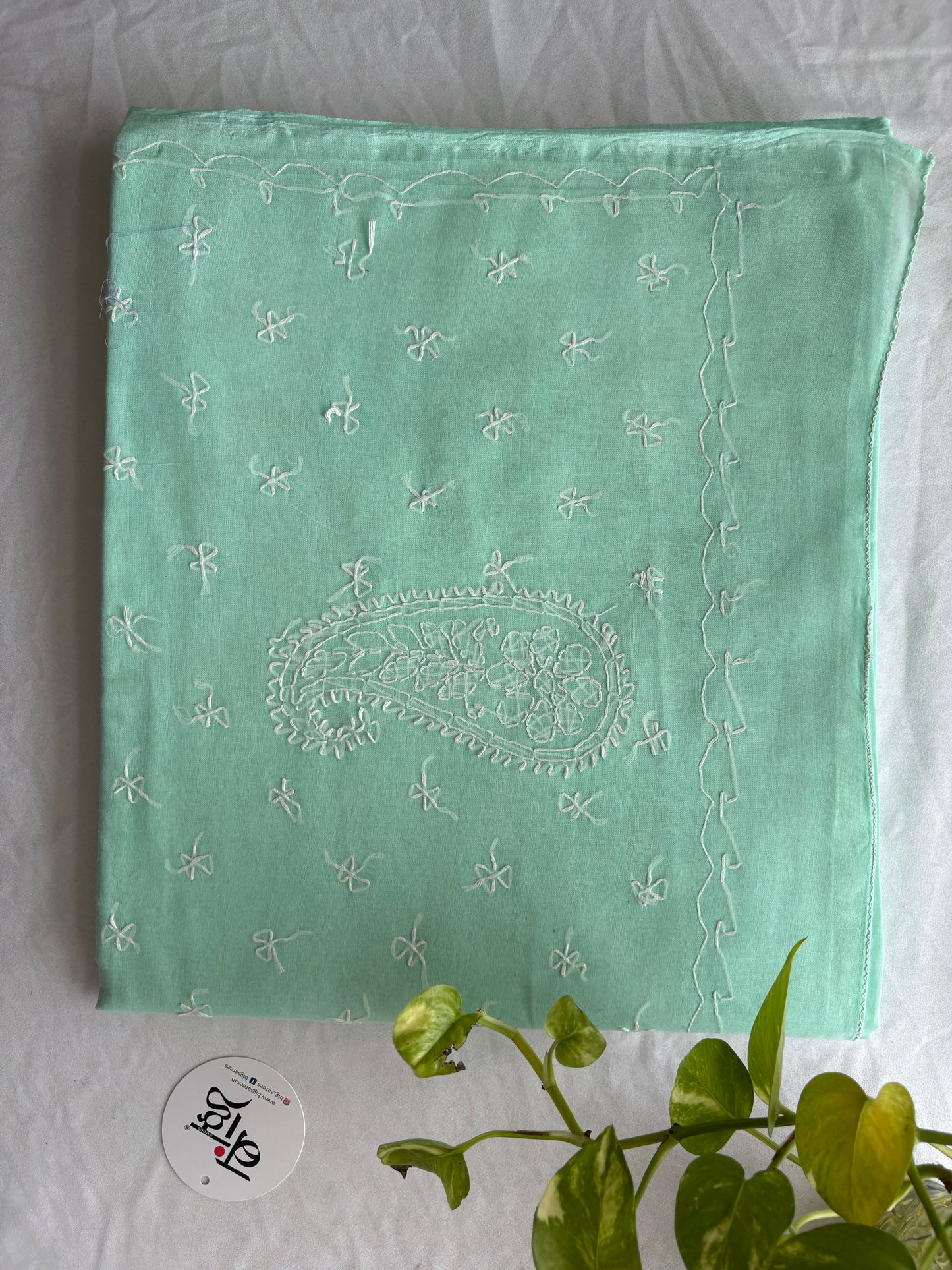 Chikankari Hand-Embroidered Saree | Cotton