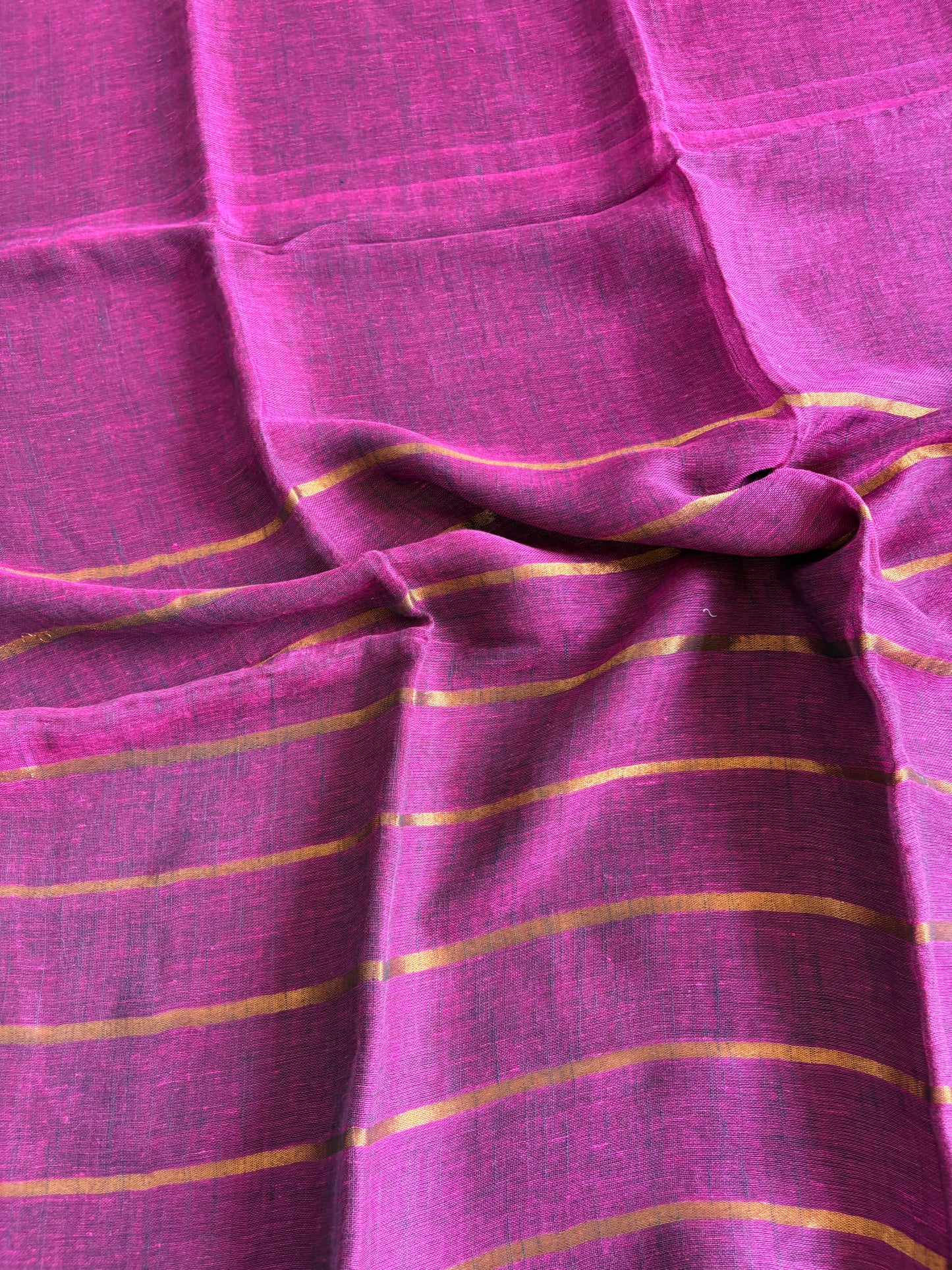 Linen By Linen Saree With Blouse -purple