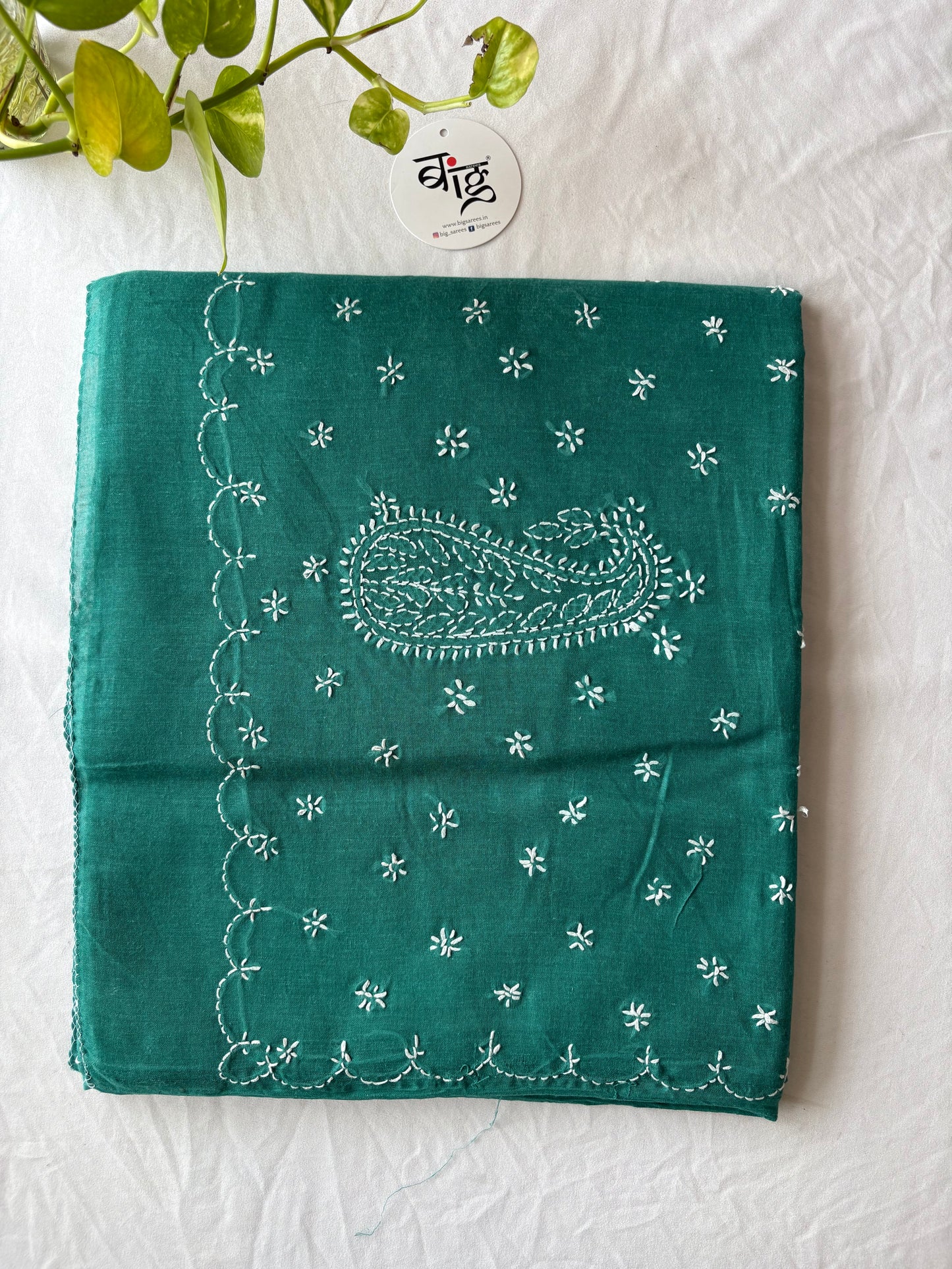 Chikankari Hand-Embroidered Saree | Cotton