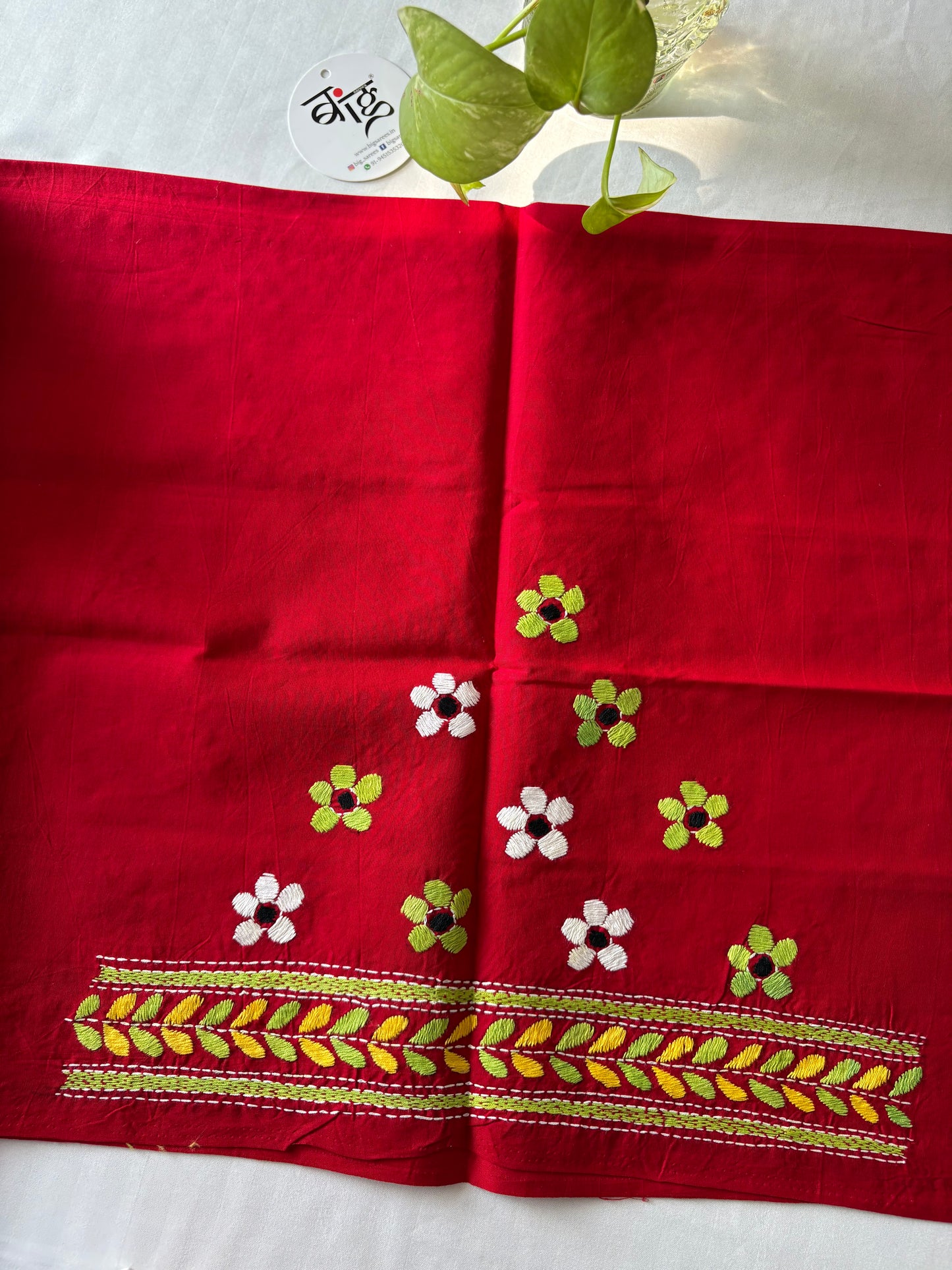 Kantha stitch Cotton Blouse Piece