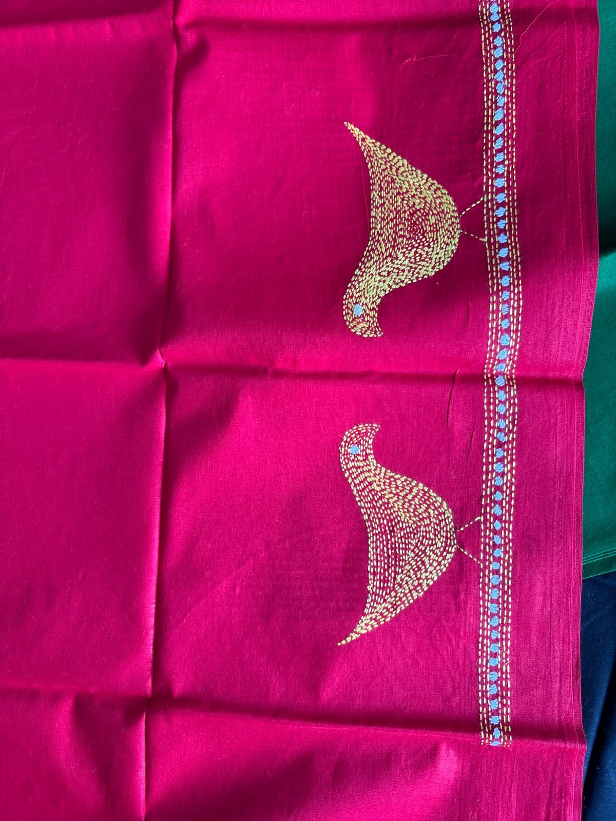Kantha stitch Cotton Blouse Piece