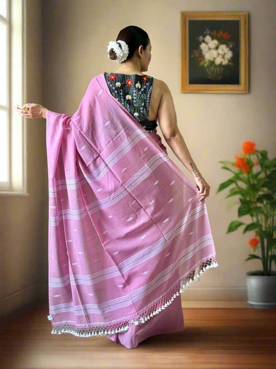 Handloom marked pure Mul Cotton Saree