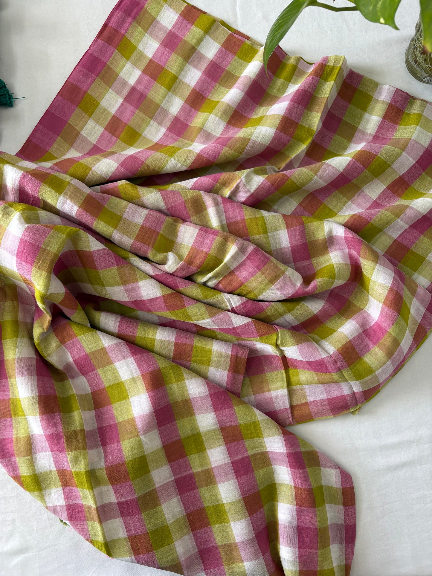 Mul Cotton check Saree