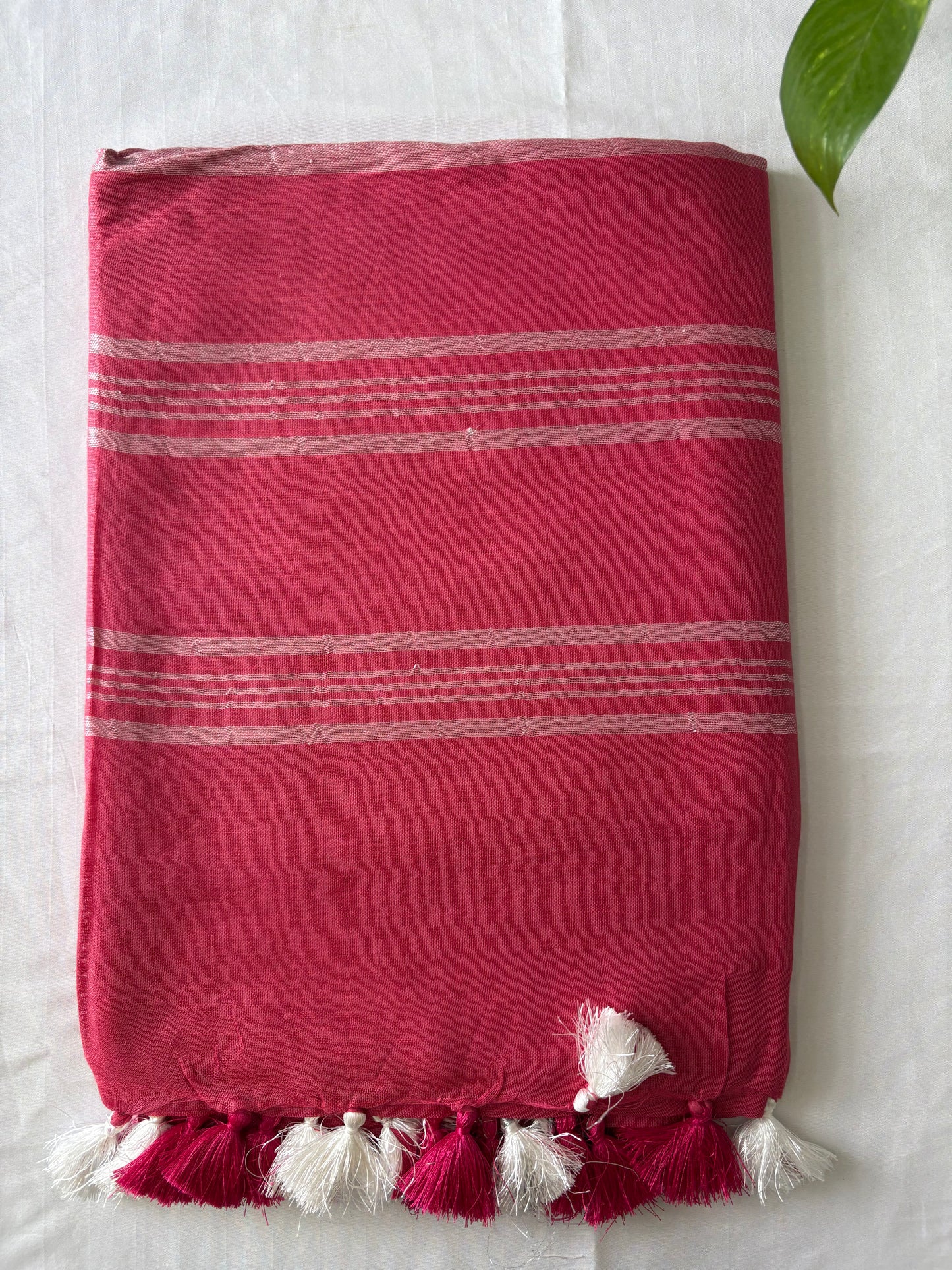 Cotton Linen Saree With running Blouse
