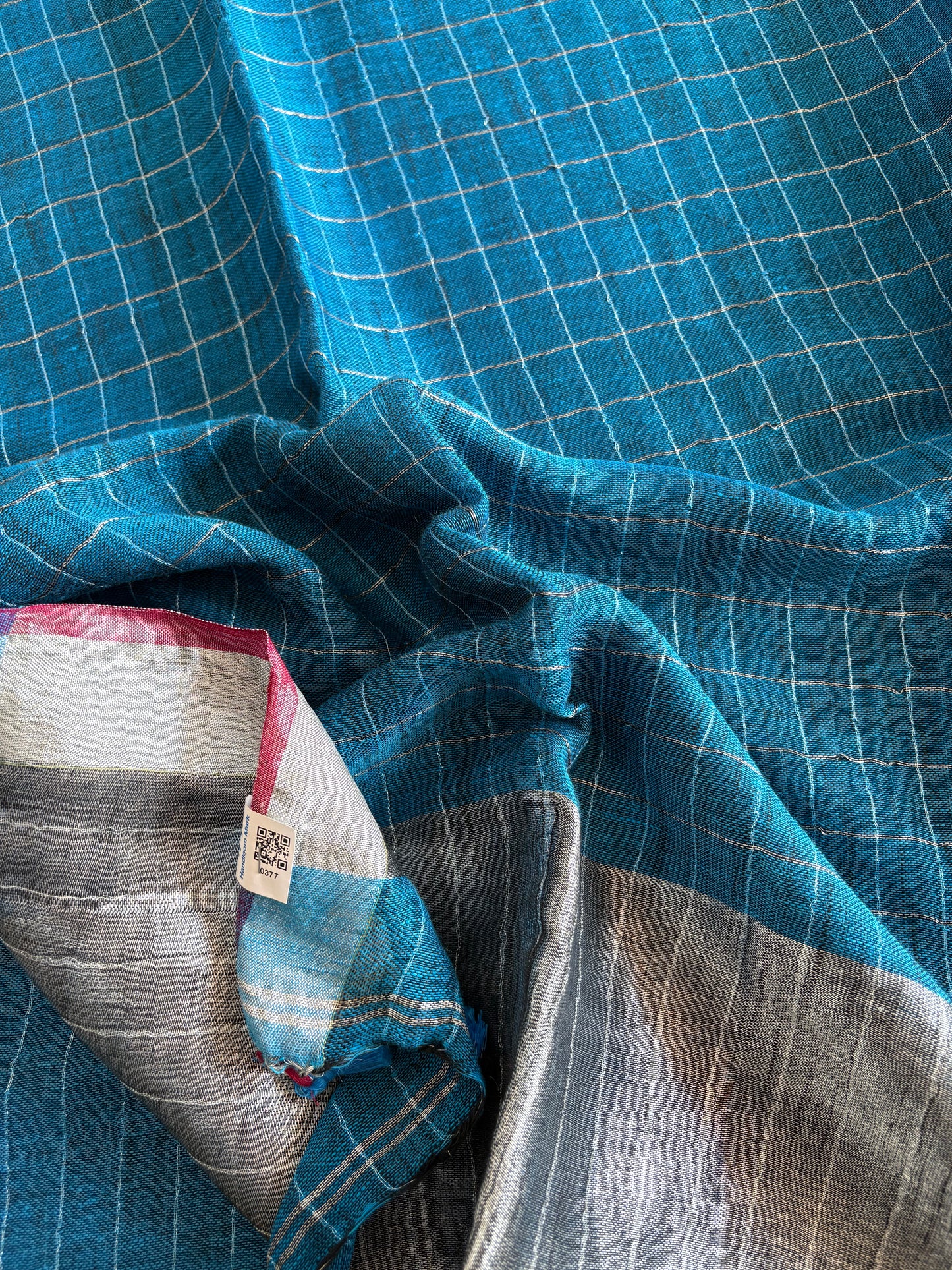 Pure Linen By Linen handloom Saree (handloom marked)