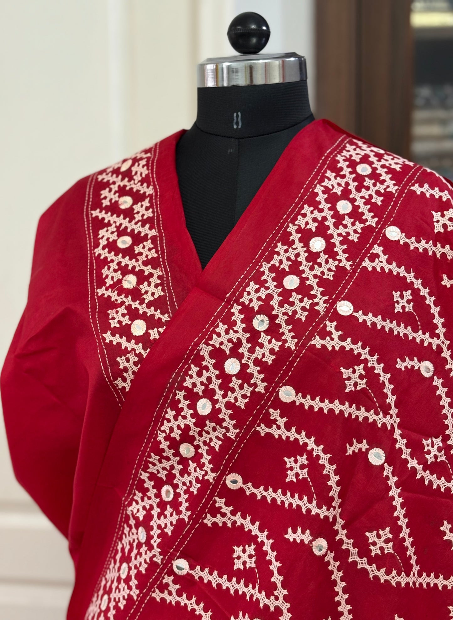 Kutch Hand Embroidered Pure Banglore Silk Saree – (Silk Marked)