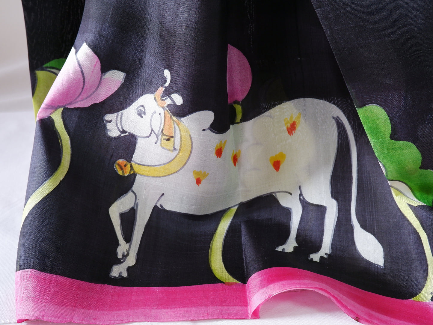 Bishnupuri Hand-Painted Silk Saree | Pure Silk | Made-On-Order | Silk Mark Certified