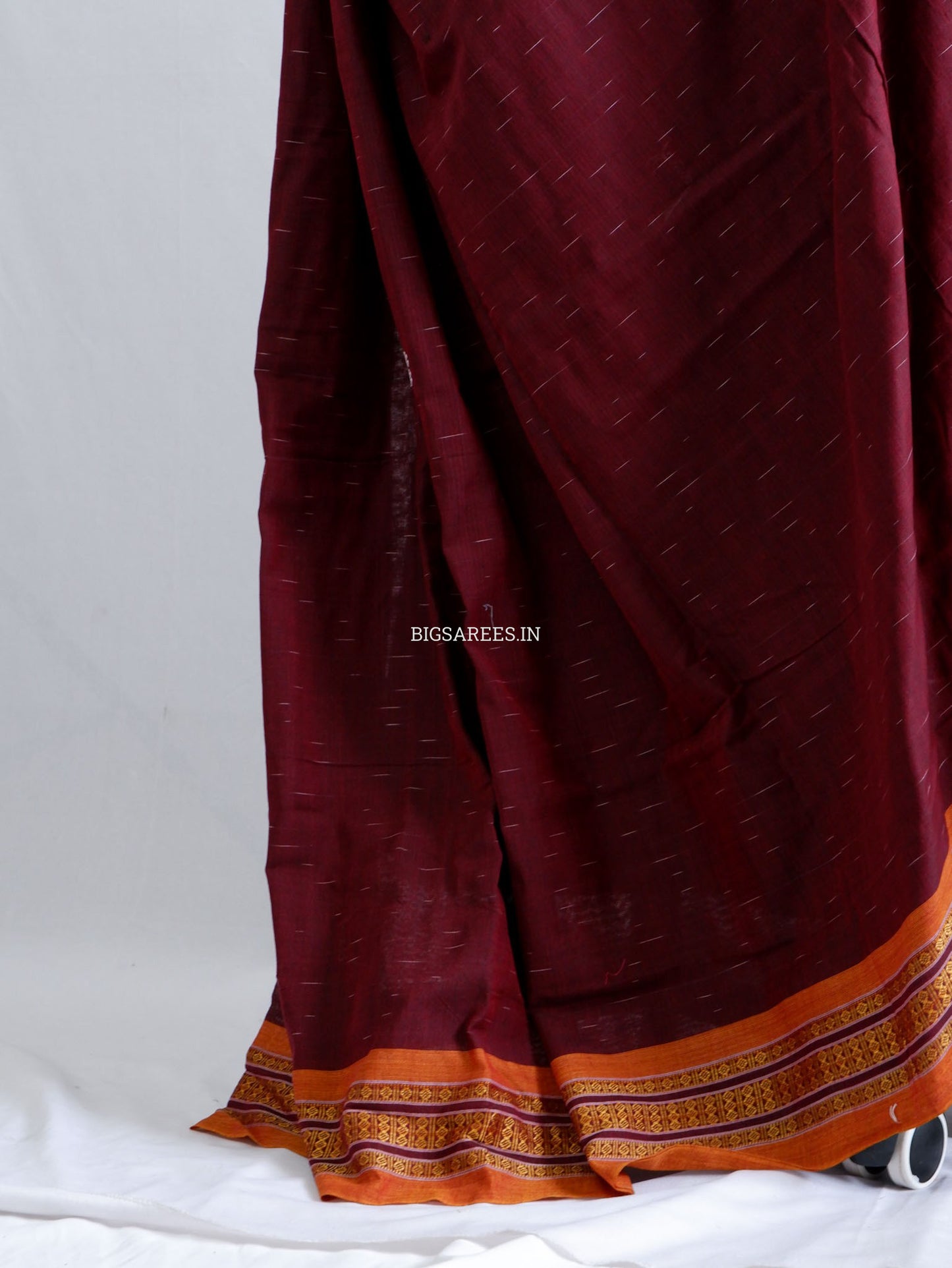 Sambalpuri Ikat Handwoven Saree | Cotton | Dark Maroon