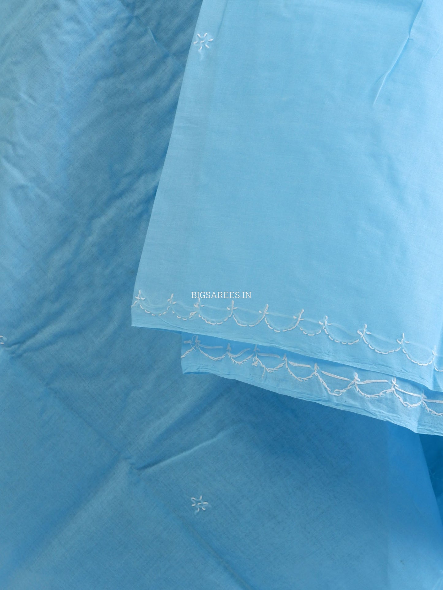 Chikankari Hand-Embroidered Saree | Cotton