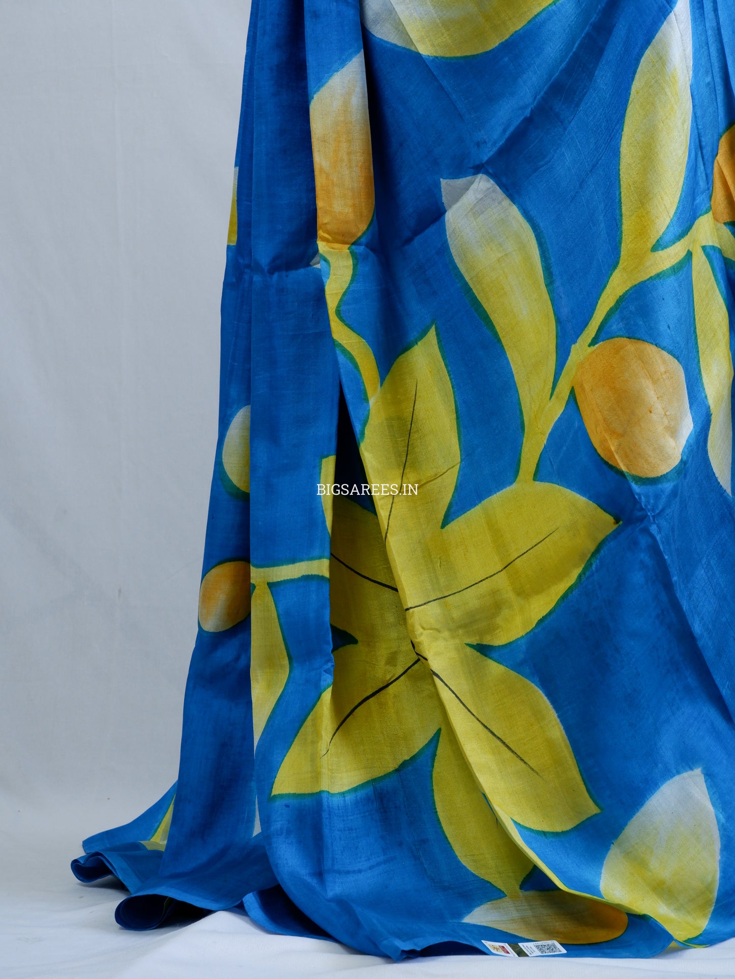 Hand-Painted Bishnupuri Silk Saree | Pure Silk | Silk Mark Certified