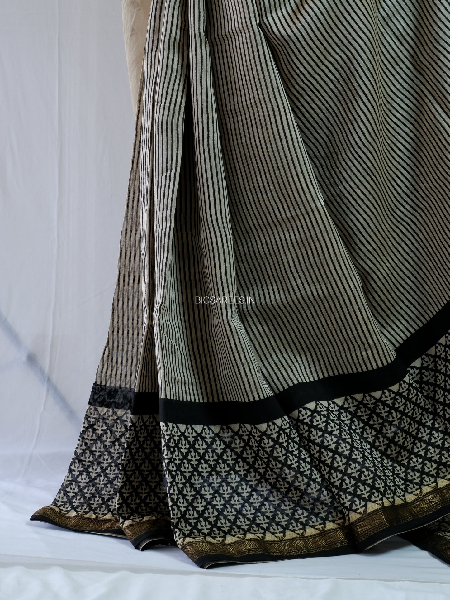 Hand Block Print Saree | Maheshwari Silk |