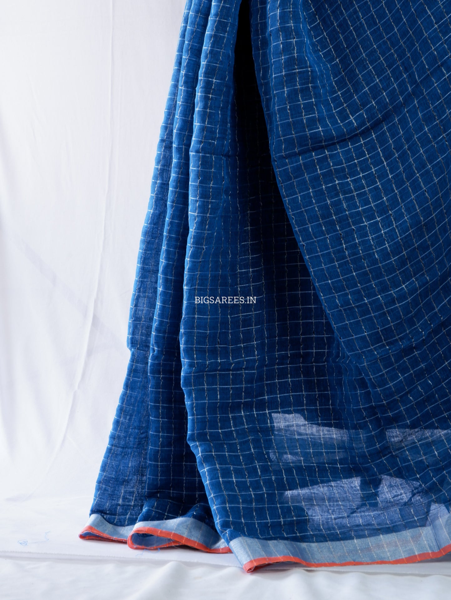 Cotton Linen Handloom Saree | Handloom Marked | Blue