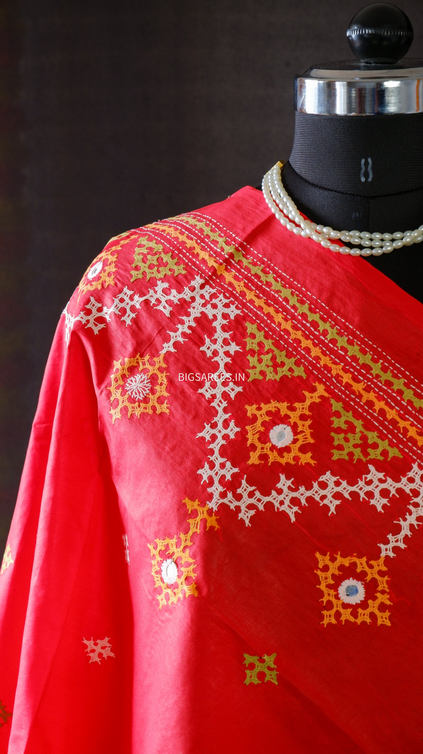 Kutchi work Pure Banglore Silk Dupatta