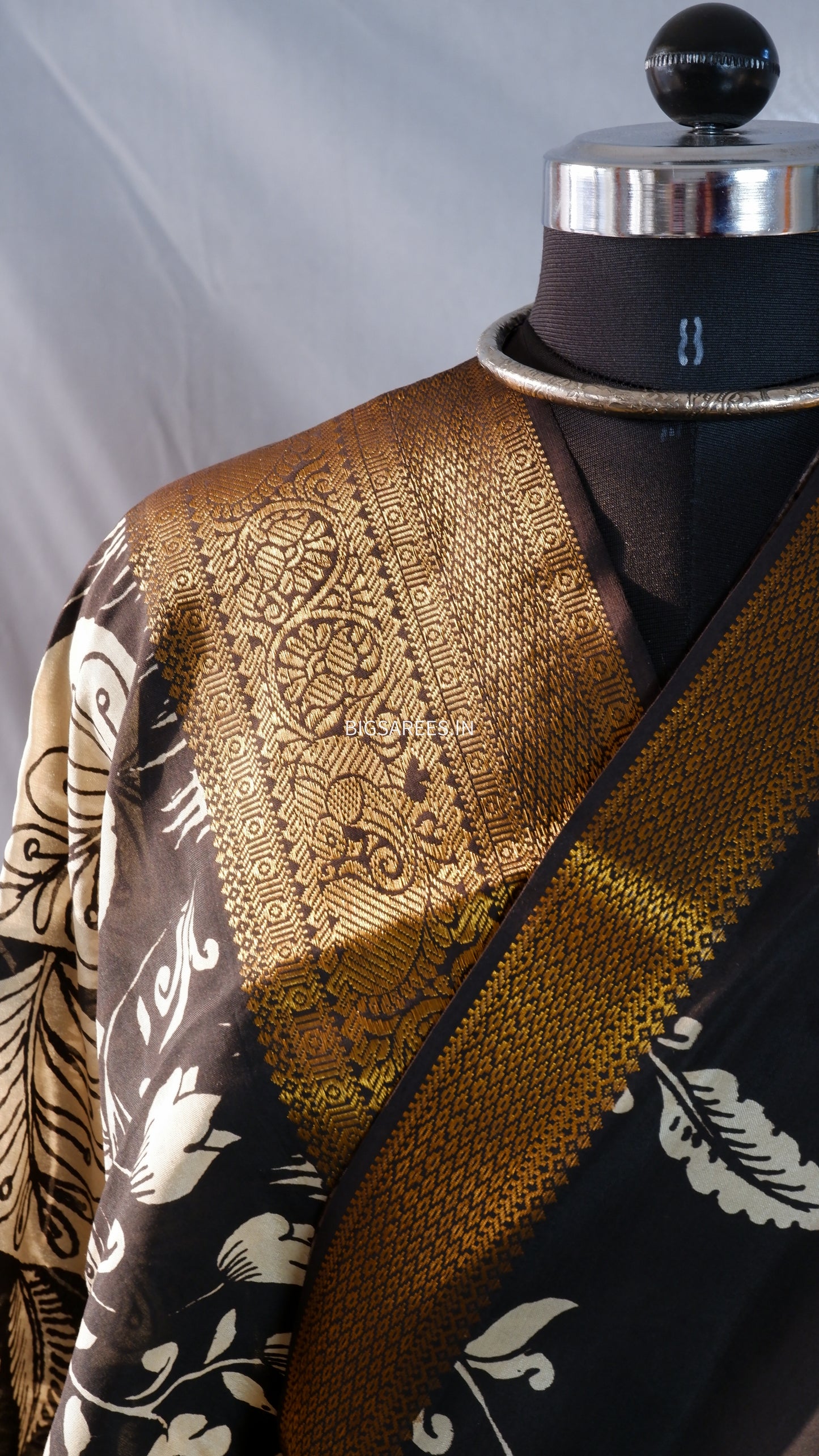 Hand-Painted Kalamkari Saree in Pure Bangalore Silk