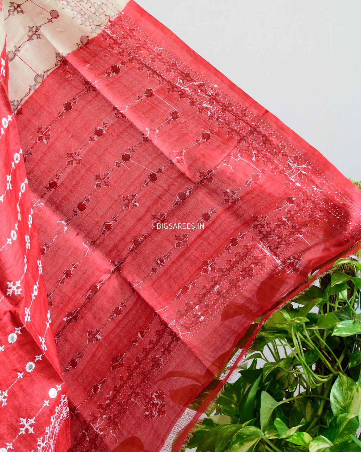 Kutchi Work Dupatta | Tussar Silk |