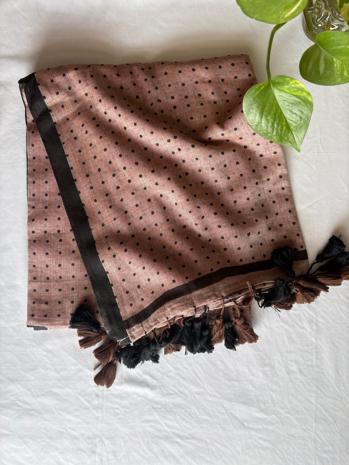 Mul Cotton polka dots Saree