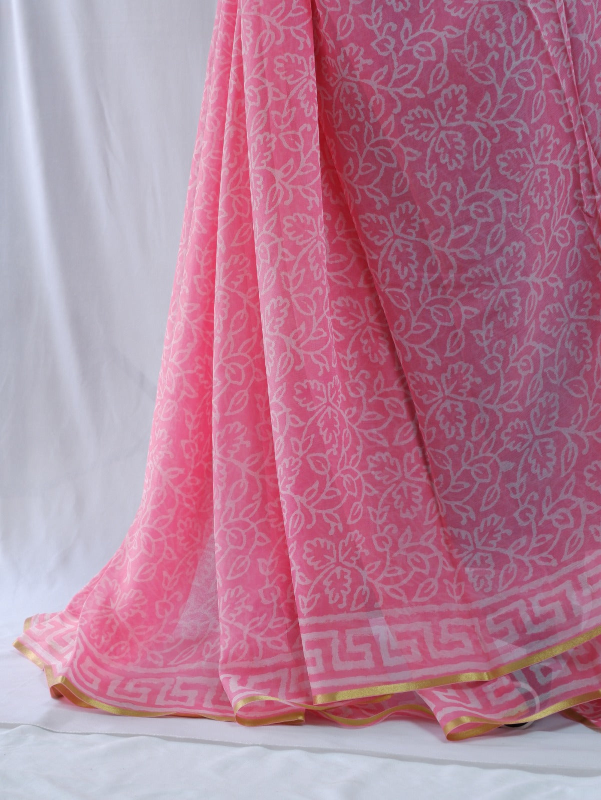 Hand Block Print Saree | Pure Chiffon
