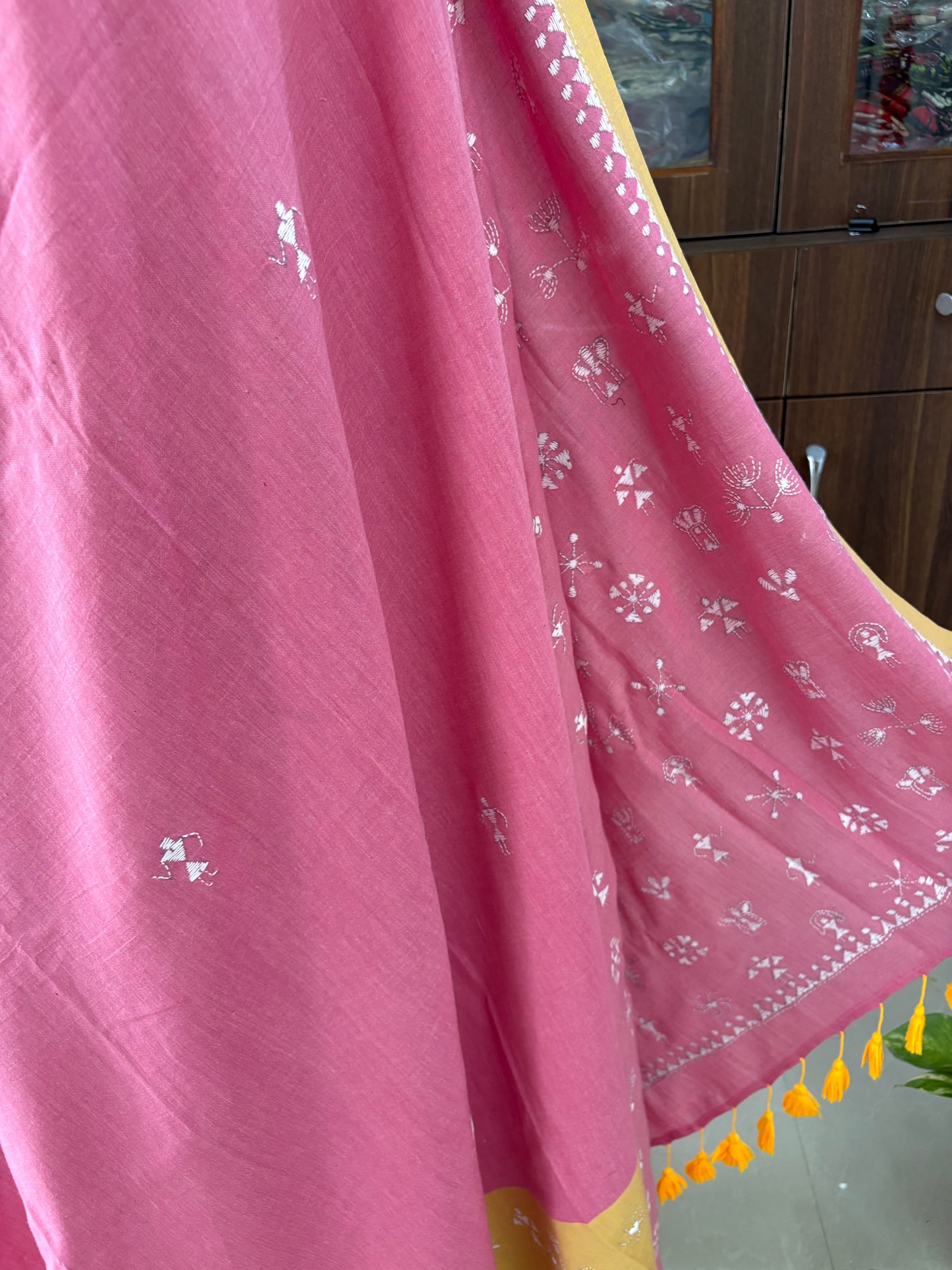 Kantha Hand Embroidered Pure Cotton Saree