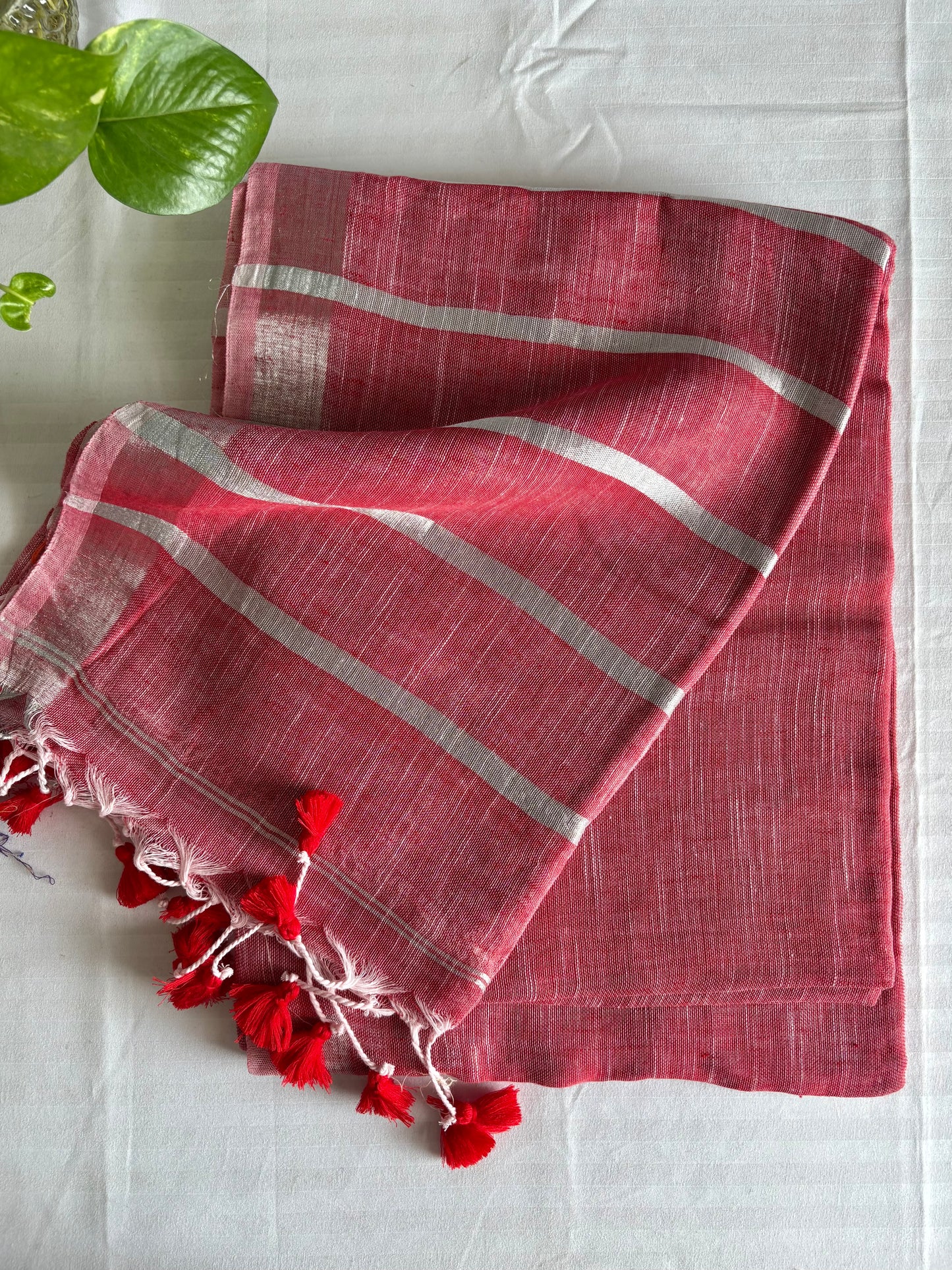 Linen By Linen Saree With Blouse
