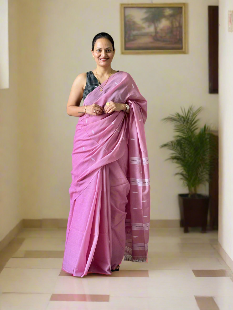 Handloom marked pure Mul Cotton Saree
